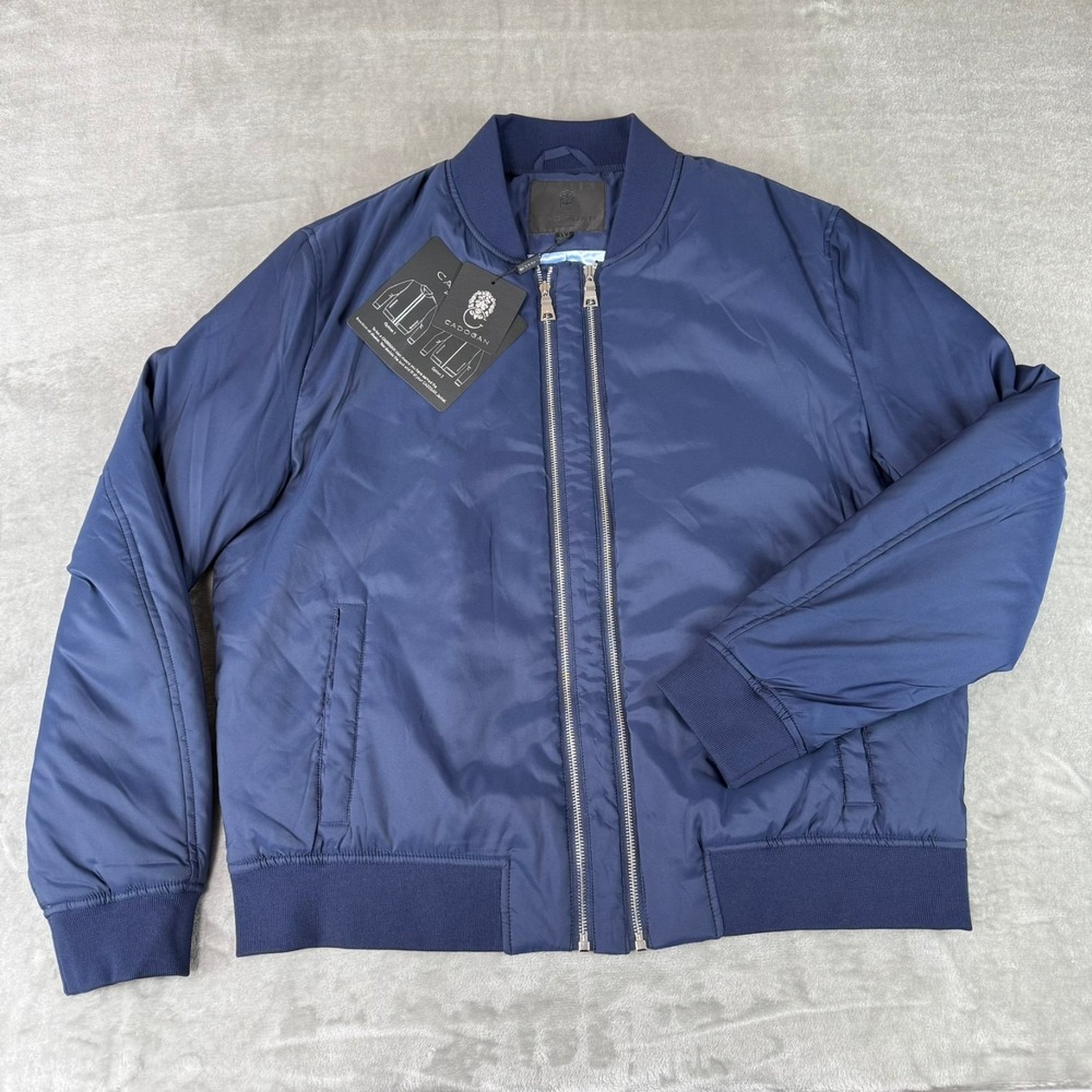 Cadogan Airex Bomber Jacket Mens 3XL Navy Blue w/ Extension Lined New NWT